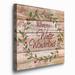 The Holiday Aisle® Winter Wonderland Wreath - Wrapped Canvas Textual Art Print Canvas, Solid Wood in Brown/Green | 10 H x 10 W x 1.5 D in | Wayfair