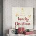The Holiday Aisle® Wish You a Beachy Christmas - Wrapped Canvas Textual Art Print Metal in Red | 40 H x 40 W x 1 D in | Wayfair