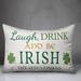 The Holiday Aisle® Bayhills Laugh, Drink & Be Irish Rectangular Pillow Cover & Insert Polyester/Polyfill blend | 14 H x 20 W x 1.5 D in | Wayfair