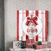 The Holiday Aisle® Candy Cane Christmas I - Wrapped Canvas Print Canvas, Solid Wood in Red | 16 H x 16 W x 1 D in | Wayfair