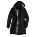 Blair Women's Rushmore Water-Resistant Quilted Parka - Black - PL - Petite