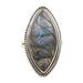 Leafy Splendor,'Sterling Silver Labradorite Cocktail Ring'