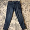 American Eagle Outfitters Jeans | American Eagle Zip Ankle Blue Cargo Denim Jeggings | Color: Blue | Size: 4