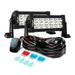 Nilight LED Light Bar 2PCS 7 Inch 36W Spot Led Off Road Lights 12V 5Pin Rocker Switch LED Light Bar Wiring Harness Kit 2 Years Warranty