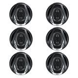 BOSS NX654 6.5 400W 4-Way Car Audio Coaxial Speakers Stereo Black (6 Speakers)