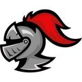 5.25 x 4 Left Facing Red Knight Mascot Sticker School Vehicle Stickers