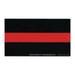 Magnetic Bumper Sticker - Thin Red Line (Support Firefighters Firemen) - Support Magnet - 5 x 2.75