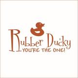Rubber Duckie You re the One Vinyl Sticker - Medium - Pumpkin
