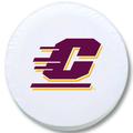 NCAA Tire Cover by Holland Bar Stool - CMU Chippewas White - 37 L x 12.5 W