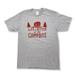 Camco Life is Better at The Campsite Heather Gray T-Shirt Soft Cotton Blend Comfortable Material Great for a Gym Shirt - Medium (53208)