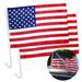 2 PC United States American Flag Patriotic Car Window Clip on USA Flag 19 x 12