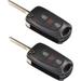 HQRP 2-Pack Remote Flip Folding Key Fob Shell Case Keyless Entry w/3 Buttons for Kia Soul 2010 2011 2012 2013