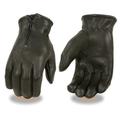 Milwaukee Leather SH866 Men s Black Thermal Lined Deerskin Motorcycle Hand Gloves W/ Wrist Zipper Closure XXX-Large