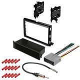 GSKIT1041 Car Stereo Installation Kit for 2009-2012 Ford F-150 Base Model - in Dash Mounting Kit Antenna Adapter Wire Harness for Single or Double Din Radio Receivers