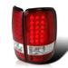 Spec-D Tuning Red Clear Lens LED Tail Lights Compatible with 2000-2006 Chevy/GMC Suburban Models 2000-2006 Chevy Tahoe Models 2000-2006 GMC Yukon/Yukon Denali XL Models Left + Right Pair Assembly