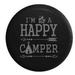 I m a Happy Camper Campfire Tent Travel Camping Vacation Spare Tire Cover Stealth Black 31 in