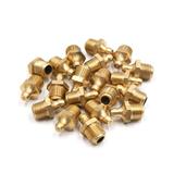 Unique Bargains 20Pcs M12 x 1.25 Thread Brass Straight Grease Zerk Nipple Fitting for Auto Car