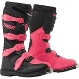 Thor Blitz XP Womens MX Offroad Boots Black/Pink 8 USA