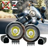 OZ-USA Chrome 20W LED Auxiliary Fog Running Lights Motorcycle ATV Truck UTV