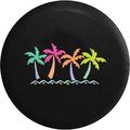 Tropical Palm Trees in Simple Beach Vacation Spare Tire Cover fits Jeep RV 30 Inch