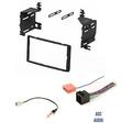 ASC Car Stereo Radio Install Dash Kit Wire Harness and Antenna Adapter for installing an Aftermarket Double Din Radio for 2009 2010 2011 2012 Hyundai Santa Fe without Factory Navigation