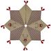 Northlight Seasonal 48" Red & Brown Burlap & Plaid Reindeer Christmas Tree Skirt w/ Tassels Polyester | 48 W in | Wayfair NORTHLIGHT LT90718