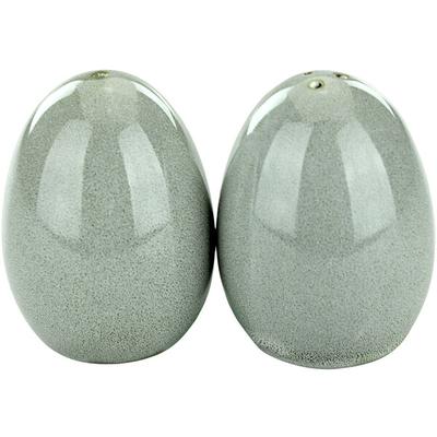International Tableware LU-101-AS Luna 2.5 oz. Ash Porcelain Salt and Pepper Shaker Set - 24/Case
