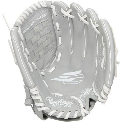 Rawlings Sure Catch 11" Youth Fastpitch Softball Glove - Left Hand Throw Gray/Green