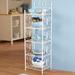 Winston Porter Ajinkya 46.5" H x 14" W x 12" D Shelving Unit Wire/Metal in White | 47.5 H x 12 W x 14 D in | Wayfair