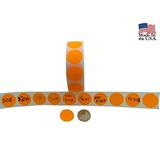 Preferred Postage Supplies Color Coding Labels Super Bright Neon Orange Round Circle Dots For Organizing Inventory 1 Inch 1 000 Total Adhesive Stickers