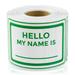 OfficeSmartLabels 3 x 2 Hello My Name is Labels for Name Tags Badges Visitor Badge (Green 300 Labels per Roll 10 Rolls)