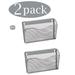 YBM Home Mesh Wall File Organizer Single Pocket for Office (2 Pack) Silver