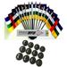 Pack of 12 4 x6 Central African Republic Polyester Miniature Office Desk & Little Table Flags 1 Dozen 4 x 6 African Small Mini Handheld Waving Stick Flags with 12 Flag Bases (Flags with Stands)