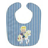 Caroline s Treasures Baby Bib Prince on Horse Blue