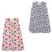 Touched by Nature Unisex Baby Organic Cotton Sleeveless Wearable Sleeping Bag Sack Blanket Garden Floral And Daisy 2-Pack 0-6 Months