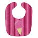 Caroline s Treasures Baby Bib Ice Cream Pink