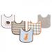 Luvable Friends Baby Boy Cotton Terry Drooler Bibs with PEVA Back 5pk Fox One Size