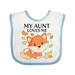 Inktastic My Aunt Loves Me- Little Fox Boys or Girls Baby Bib