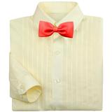 Toddler Baby Boy Kid Party Formal Tuxedo Suit Ivory Dress Shirt RED Bow tie 0-7