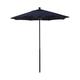 California Umbrella 7.5 ft. Complete Fiberglass Market Umbrella Pulley Open Black-Olefin-Navy Blue