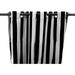 Jordan Manufacturing 54 x 84 Black Stripe Grommet Semi-sheer Outdoor Curtain Panel