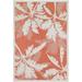 Couristan Monaco Coastal Flora Indoor / Outdoor Area Rug Ivory-Orange 5 3 x 7 6