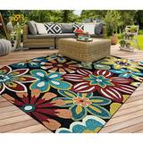 Couristan Covington Floral Flowers Hooked Hand-Made Area Rug 66 in x 96 in