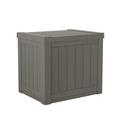 Suncast SS500ST 22 Gallon Small Resin Outdoor Patio Storage Deck Box Stoney (L x H x W) 17 x 19.35 x 22 inches