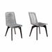 Armen Living Island Wood Outdoor Patio Dining Chair in Gray/Brown (Set of 2)