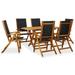 vidaXL 7 Piece Patio Dining Set Solid Acacia Wood