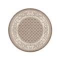 8.5 x 8.50 Natural Brown Lattice Round Area Throw Rug