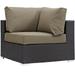 Modway Convene Outdoor Patio Corner in Espresso Mocha