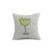 Simply Daisy 20 x 20 Margarita Text Fade Happy Hour Geometric Print Outdoor Pillow Pale Blue