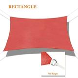 Sunshades Depot 21 x 22 Sun Shade Sail Rectangle Permeable Canopy Red Custom Size Available Commercial Standard